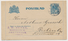 Postblad G. 15 Amsterdam - Duitsland 1912