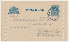 Postblad G. 15 Groningen - Duitsland 1912