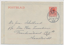 Postblad G. 17 x Den Helder - Maastricht 1938
