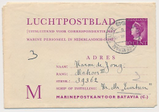 Luchtpostblad G. 1 b Amsterdam - a/b ms Evertsen 1949