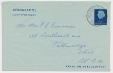 Luchtpostblad G. Amsterdam - Tallmadge USA 1960