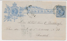 Postblad G. 6 / Bijfrankering Roosendaal - Brussel Belgie 1897