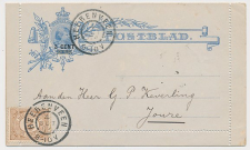 Postblad G. 8 y / Bijfrankering Heerenveen - Joure 1904