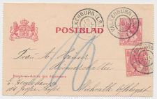 Postblad G. 12 / Bijfr. Valkenburg Wickrath Duitsland 1907