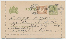 Postblad G. 13 / Bijfrankering s Gravenhage - Nijmegen 1919