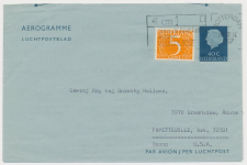Postblad G. 16 / Bijfrankering Rotterdam - Fayetteville USA 1967