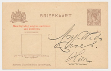 Spoorwegbriefkaart G. PNS122-1 a - Locaal te Nieuwveen 1921