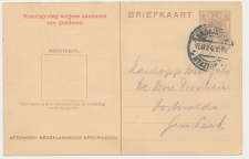 Spoorwegbriefkaart G. PNS198 b - Groningen - Oostwolde 1924
