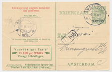 Spoorwegbriefkaart G. PNS216 f - Locaal te Amsterdam 1928
