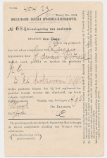 Spoorwegbriefkaart G. HYSM33 r - Locaal te s Gravenhage 1899