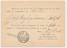 Spoorwegbriefkaart G. MESS3 a - Venlo - Rozendaal 1872