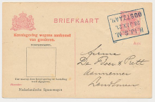 Spoorwegbriefkaart G. NS103-I c  HIJSM Oostzaan - Landsmeer 1921