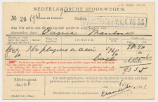 Spoorwegbriefkaart G. NS103-I n - Maastricht - Gulpen 1921
