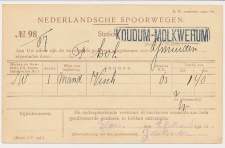 Spoorwegbrfkrt. G. NS122-I (cat. onbekend) Koudum-Molkwerum 1922