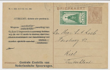 Spoorwegbriefkaart G. NS194 b - Utrecht - Duitsland 1924