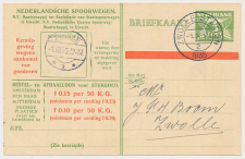 Spoorwegbriefkaart G. NS228 f - Hattem - Zwolle 1935