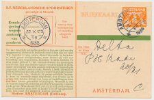 Spoorwegbriefkaart G. NS238 f - Locaal te Amsterdam 1938