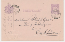 Kleinrondstempel Bergum 1889 - Firma Blinddruk