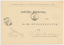 Kleinrondstempel Heinoo - Windesheim - Zwollerkerspel 1897