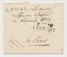 Zeist - P.   P. UTRECHT - Parijs Frankrijk 1827 - L.P.B.4.R.