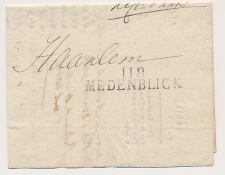 118 MEDENBLICK - Haarlem 1813 - Stempel Voorzijde en Binnenzijde