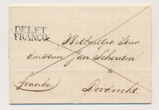 DELFT FRANCO - Dordrecht 1825 - Vrijmetselarij