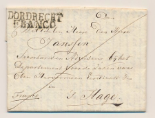 Lage Zwaluwe - DORDRECHT FRANCO - s Gravenhage 1824 - Lakzegel