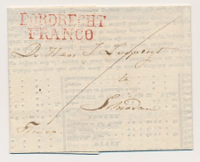 DORDRECHT FRANCO - Schiedam 1826 - Drukwerk