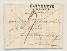 HARDERWIJK FRANCO - Chambery Frankrijk 1816 - Lakzegel