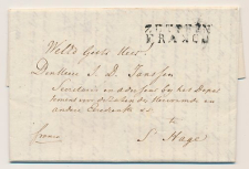 ZUTPHEN FRANCO - s Gravenhage 1821