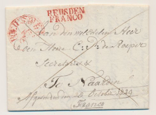 HEUSDEN FRANCO - Naarden 1829