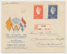 FDC / 1e dag Em. Regeringsjubileum 1948 - Type Uitgave Hollandia