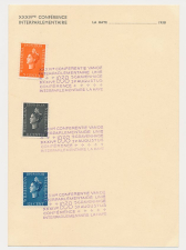FDC / 1e dag Em. Regeringsjubileum 1938 - Stempel Conferentie   