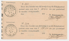 Kleinrondstempel Vriezenveen 1894 - Bewijs Postwissel