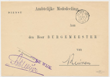 Kleinrondstempel De Wijk (Dr:) 1897