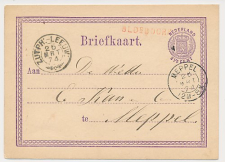 Oldeboorn - Trein takjestempel Zutphen - Leeuwarden 1874