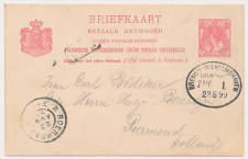 Oldenburg - Trein ovaalstempel  Bremen - Wilhelmshaven 1899