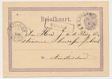 N.R. Spoorweg - Trein Haltestempel Gouda 1875