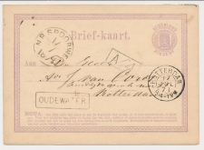 N.R. Spoorweg - Trein Haltestempel Oudewater 1871