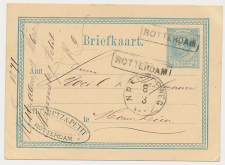 N.R. Spoorweg - Trein Haltestempel Rotterdam 1872
