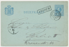 Trein Haltestempel Arnhem 1882