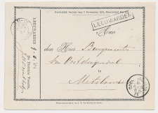Trein Haltestempel Leeuwarden 1882