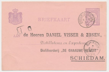 Delden - Trein kleinrondstempel Arnhem - Oldenzaal D 1891