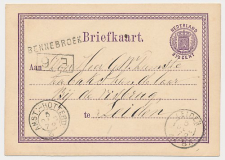 Trein kleinrondstempel Amsterdam - Rotterdam 3 1872 - Arabisch