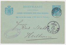 Trein kleinrondstempel Amsterdam - Emmerik VII 1887