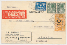 Spoorweg Expresse poststuk Deventer - Almelo 1938