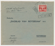 Spoorweg poststuk Delft - Rotterdam 1942
