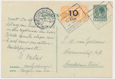 Spoorweg poststuk Bergen aan Zee - Amsterdam 1938