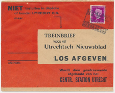 Treinbrief Den Haag - Utrecht 194?