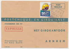 Dienst Expresse Treinbrief Vriezenveen - Arnhem 1976